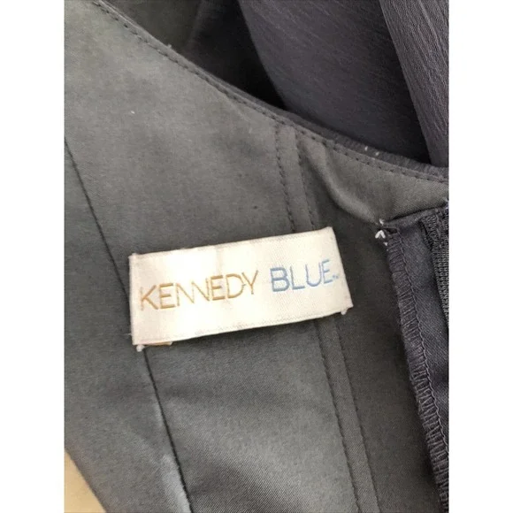 Kennedy Gray Prom Dress gown Green Spaghetti Straps Maxi 4 Elastic Waist - Picture 9 of 10